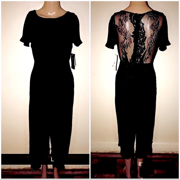 French Connection Pants - French Connection black jumpsuit. Lace back